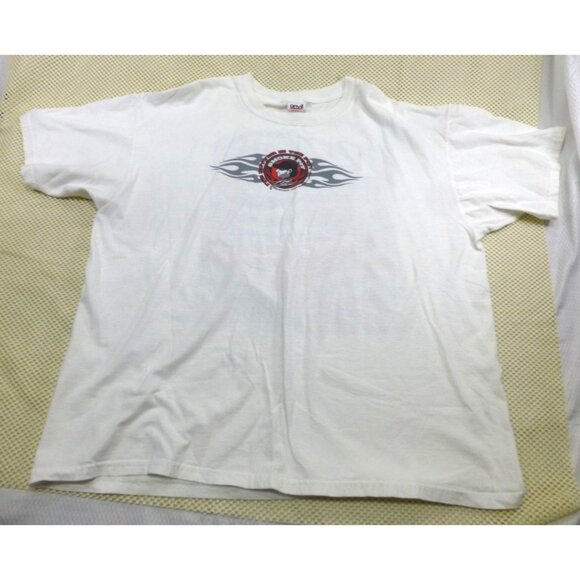 Tony Stewart Smoke Pit Racing Fan Club T-Shirt 2X White Red Graphic Tee NASCAR A - Picture 2 of 8
